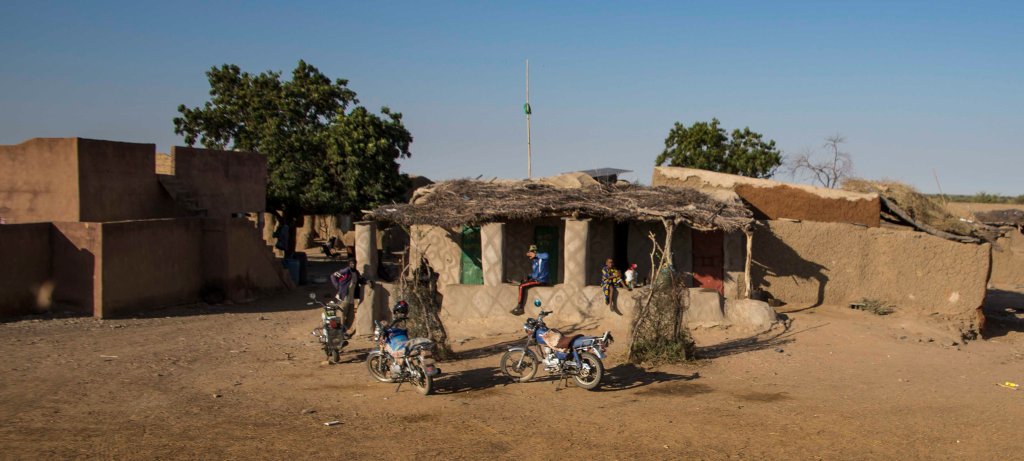Motorbike taxi's waiting for a job