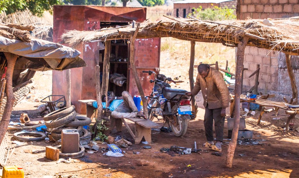 Motorbike repair garage