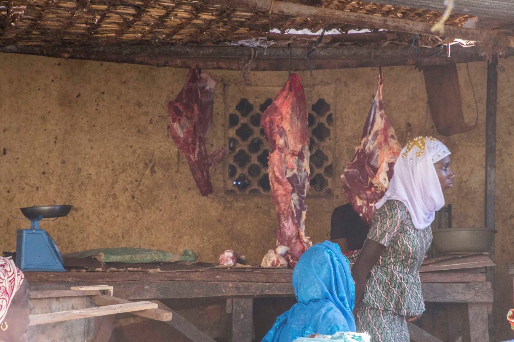 Fresh meat in the market