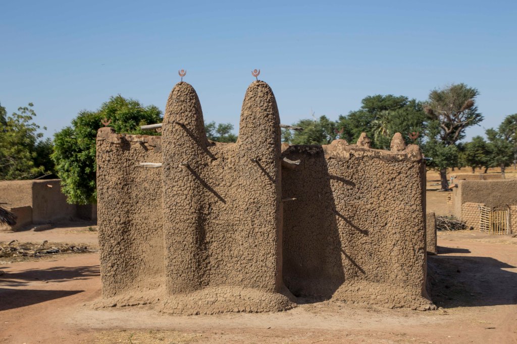 Small mud mosque in Mali