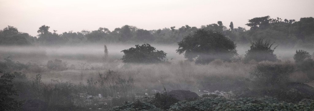 Smoke from veld fires
