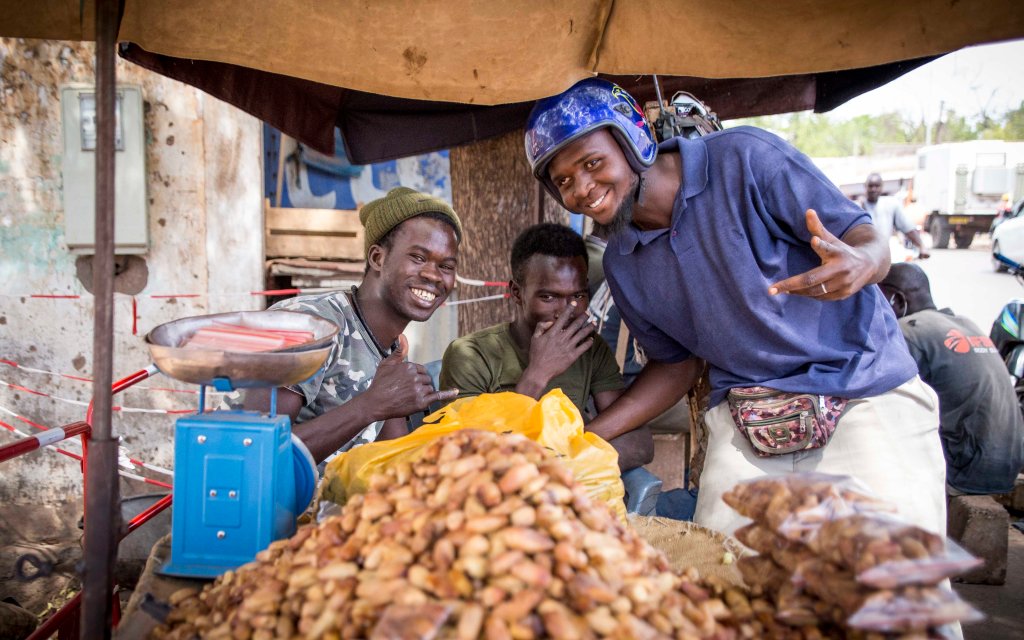 Market lads keen on a photo