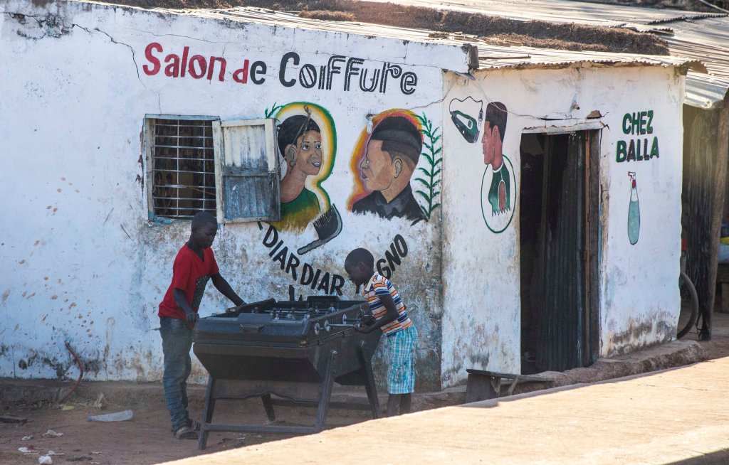 Football outside Chez Balla