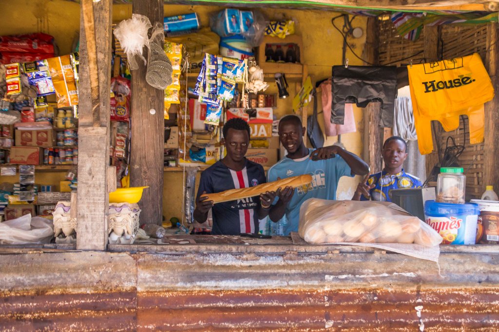 Serious bread salesmen