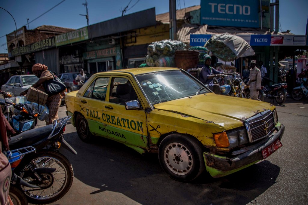 Our cab one day, only hit two people that ride!!