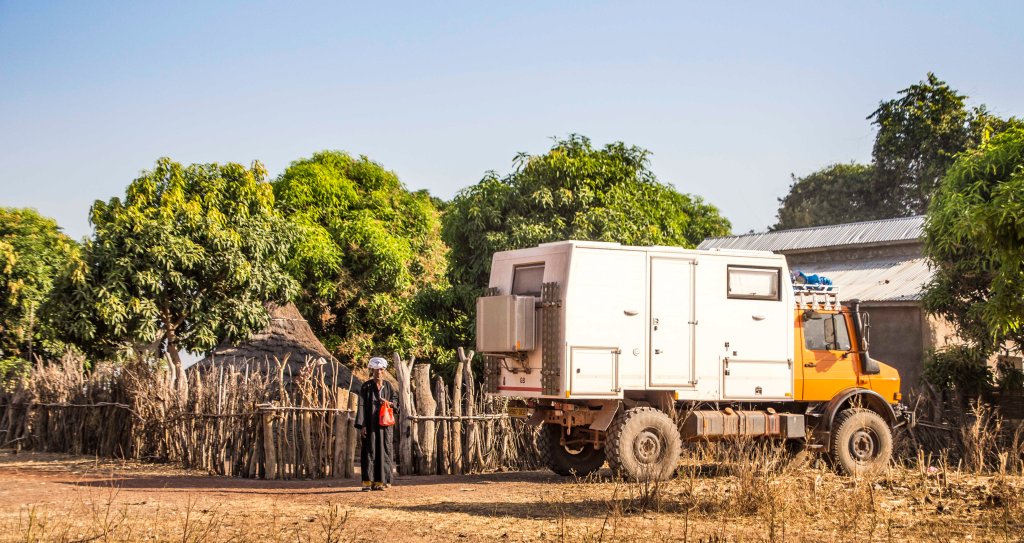 Mr Orange and the village chief - overnight camp