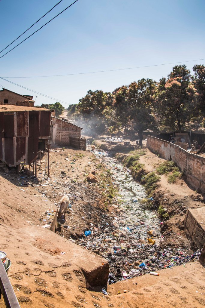Labe river of plastic